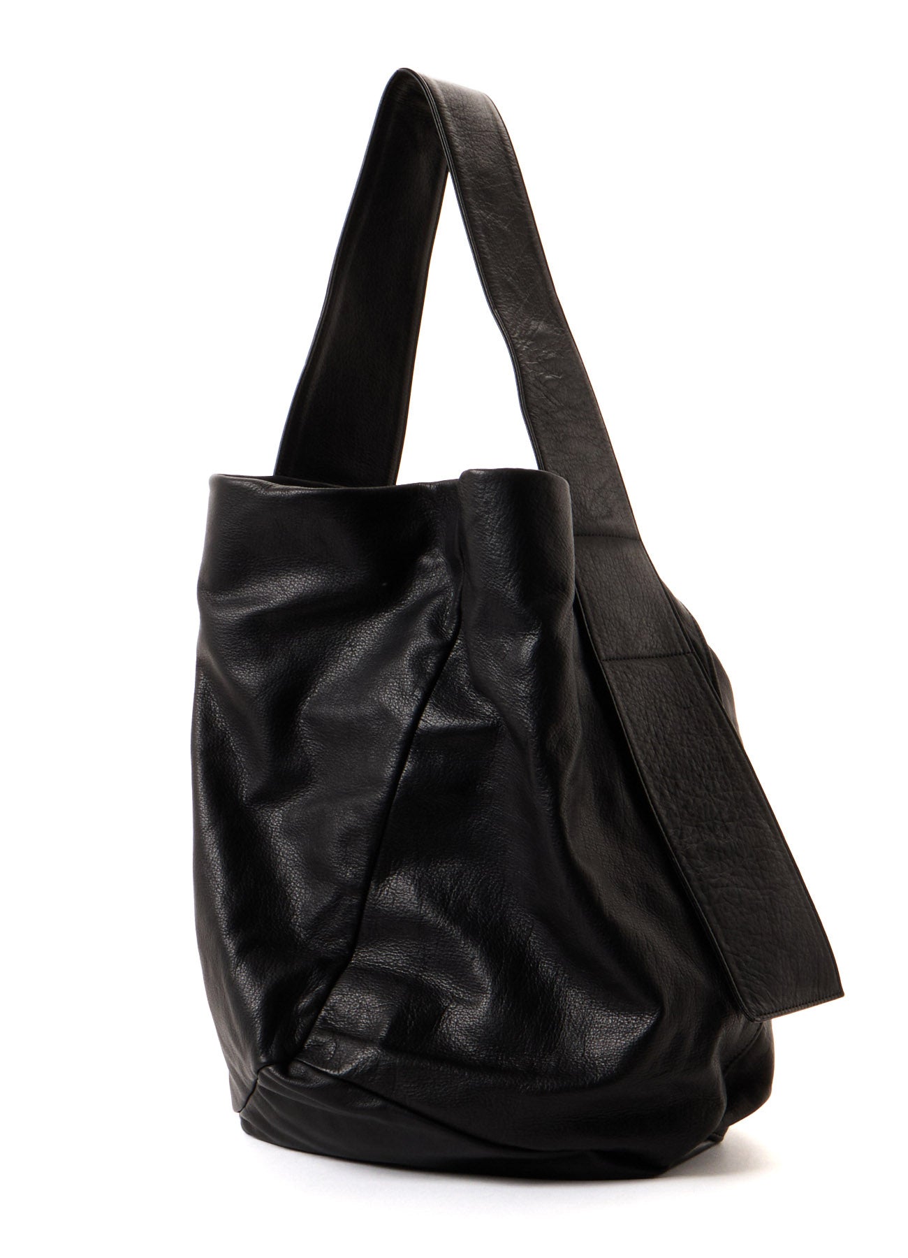 UNFINISHED LEATHER SHOULDER BAG