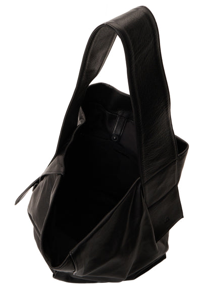 UNFINISHED LEATHER SHOULDER BAG