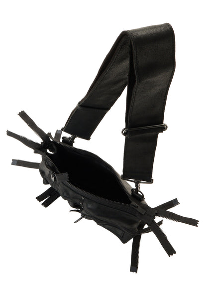 VINTAGE LEATHER ZIP MINI SHOULDER BAG
