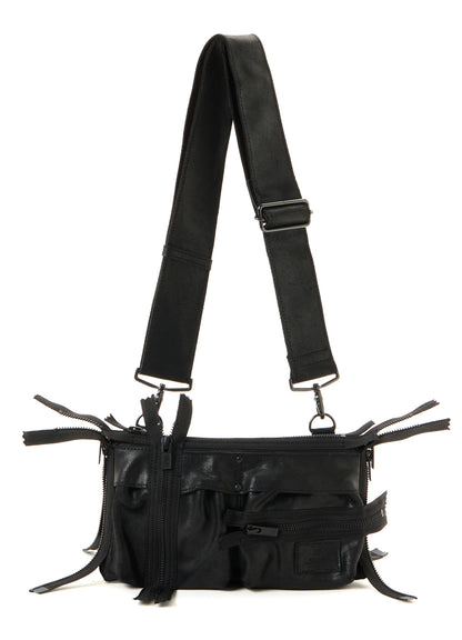 VINTAGE LEATHER ZIP MINI SHOULDER BAG