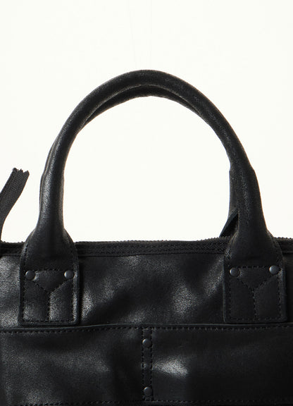 VINTAGE LEATHER ZIP HELMET BAG
