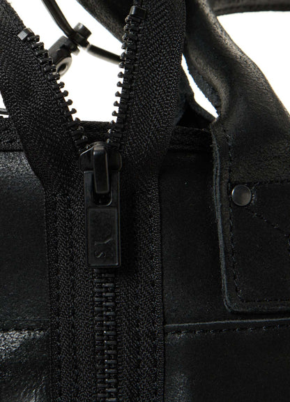 VINTAGE LEATHER ZIP HELMET BAG