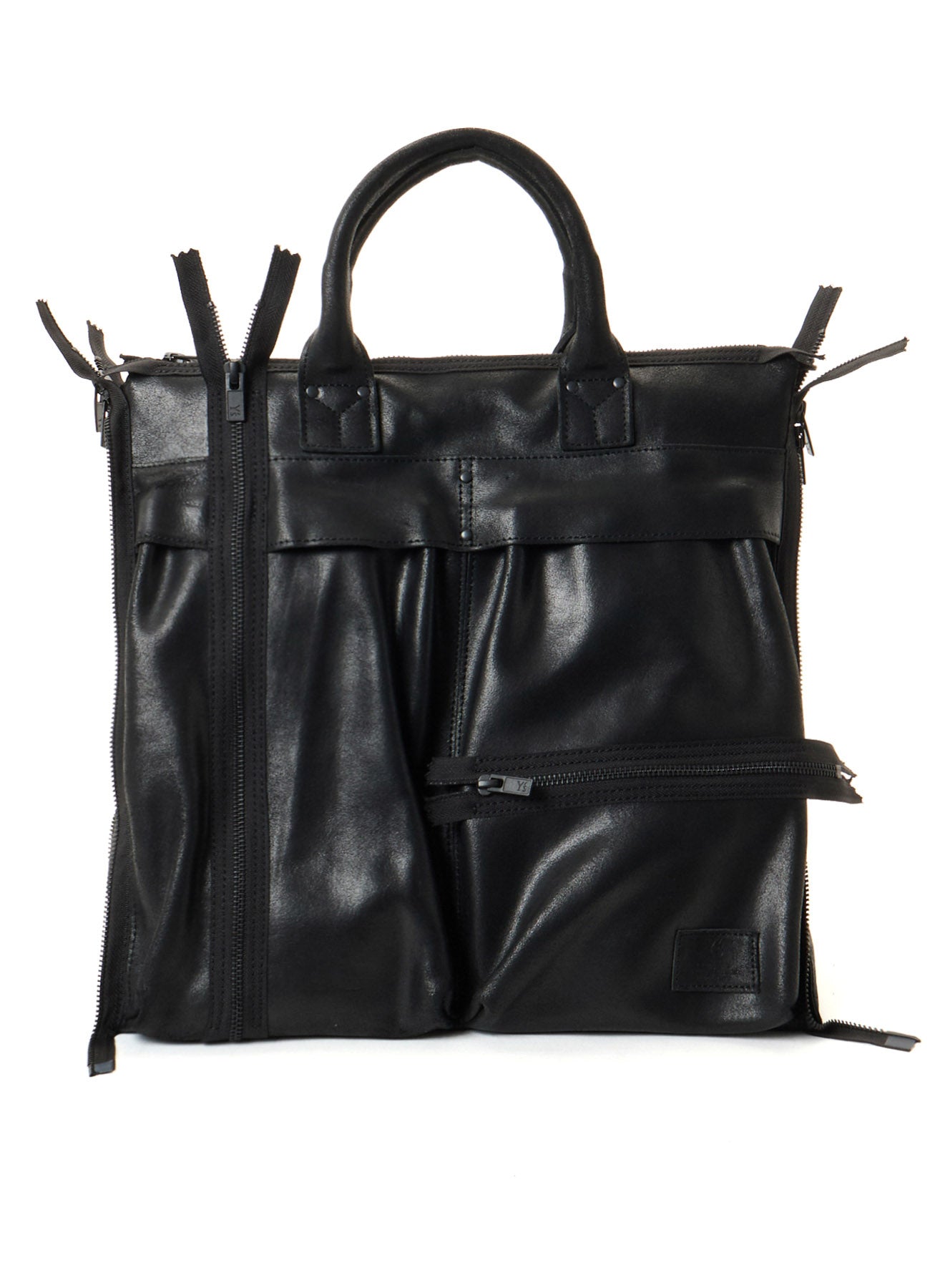 VINTAGE LEATHER ZIP HELMET BAG