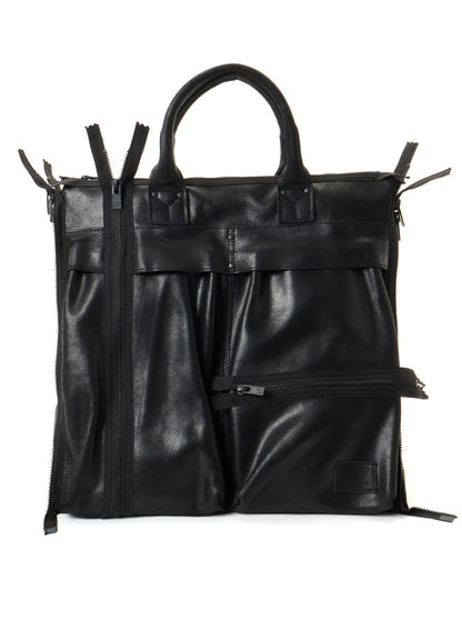 VINTAGE LEATHER ZIP HELMET BAG