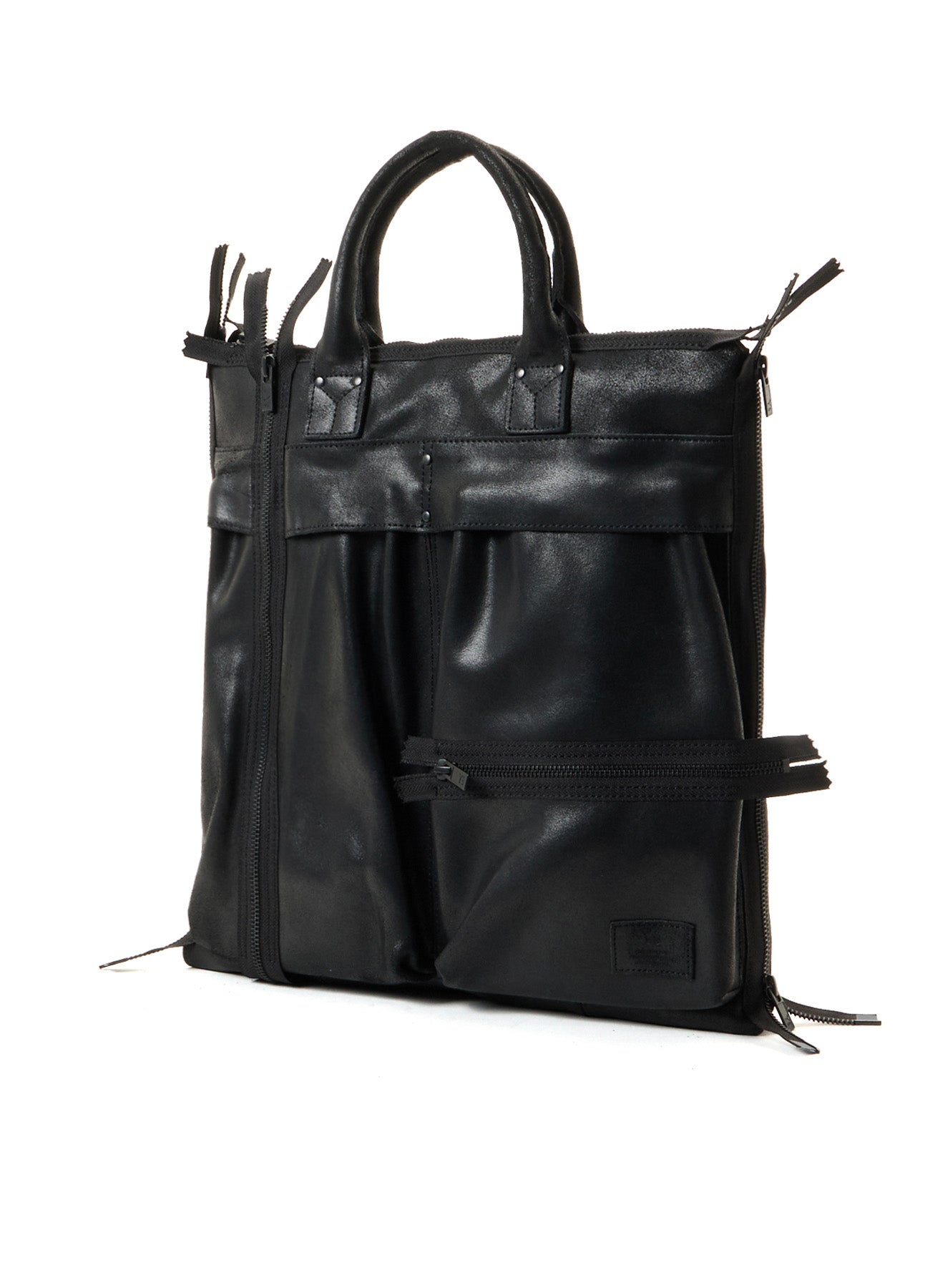 VINTAGE LEATHER ZIP HELMET BAG