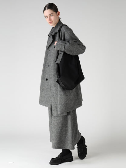 HARD TWISTED WOOL GABARDINE PURSE BAG