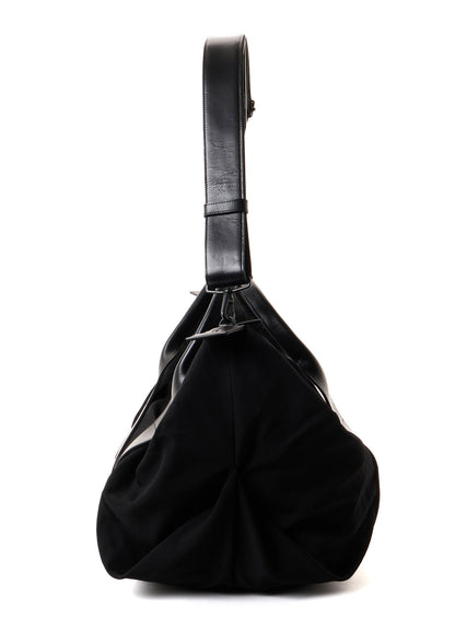 HARD TWISTED WOOL GABARDINE LARGE TOTE BAG