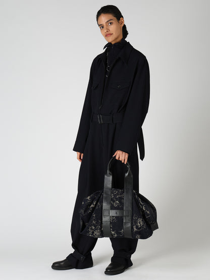 DENIM JACQUARD BOSTON BAG