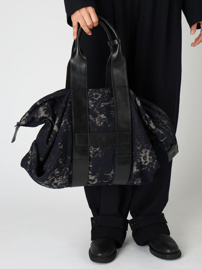 DENIM JACQUARD BOSTON BAG