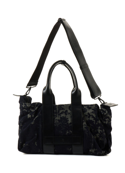 DENIM JACQUARD BOSTON BAG