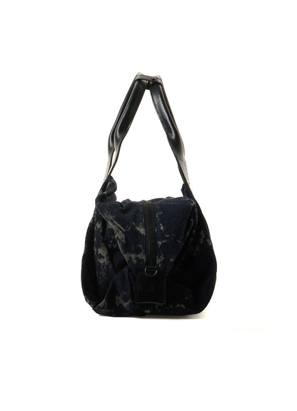 DENIM JACQUARD BOSTON BAG