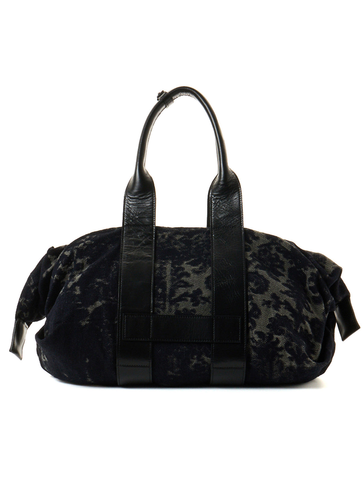 DENIM JACQUARD BOSTON BAG