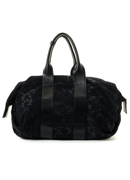 DENIM JACQUARD BOSTON BAG