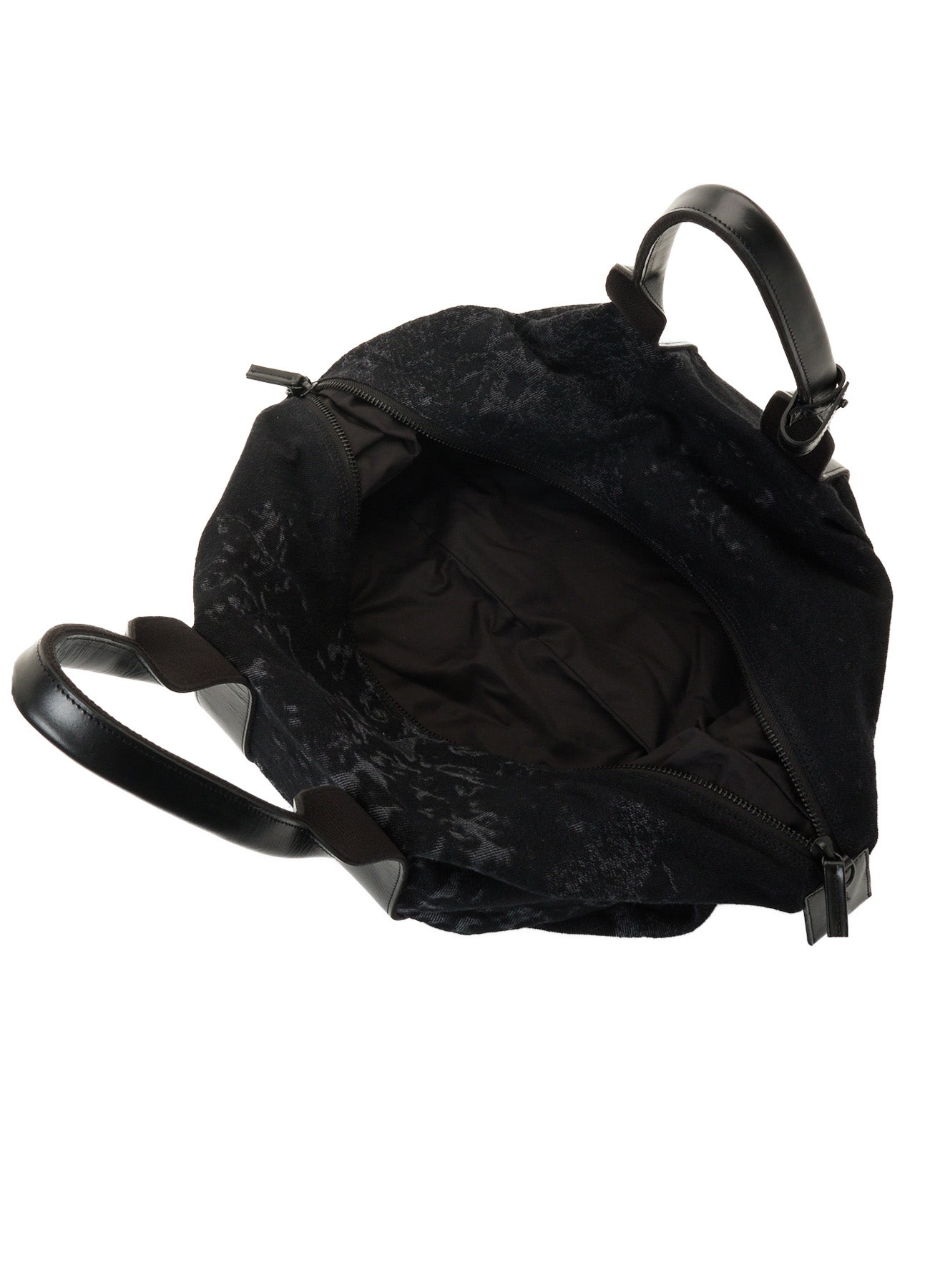 DENIM JACQUARD BOSTON BAG