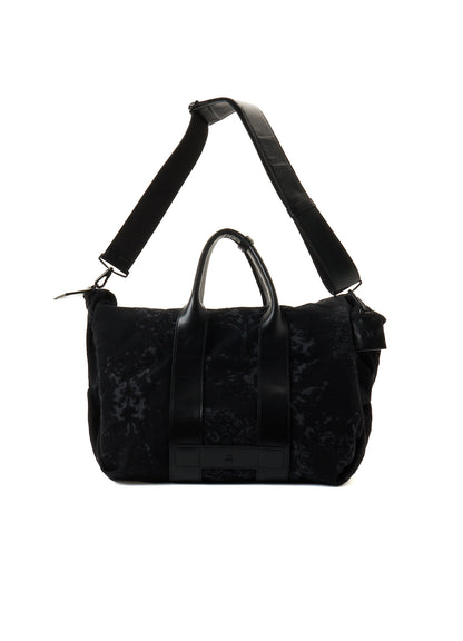 DENIM JACQUARD BOSTON BAG