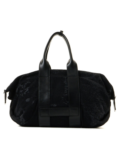 DENIM JACQUARD BOSTON BAG