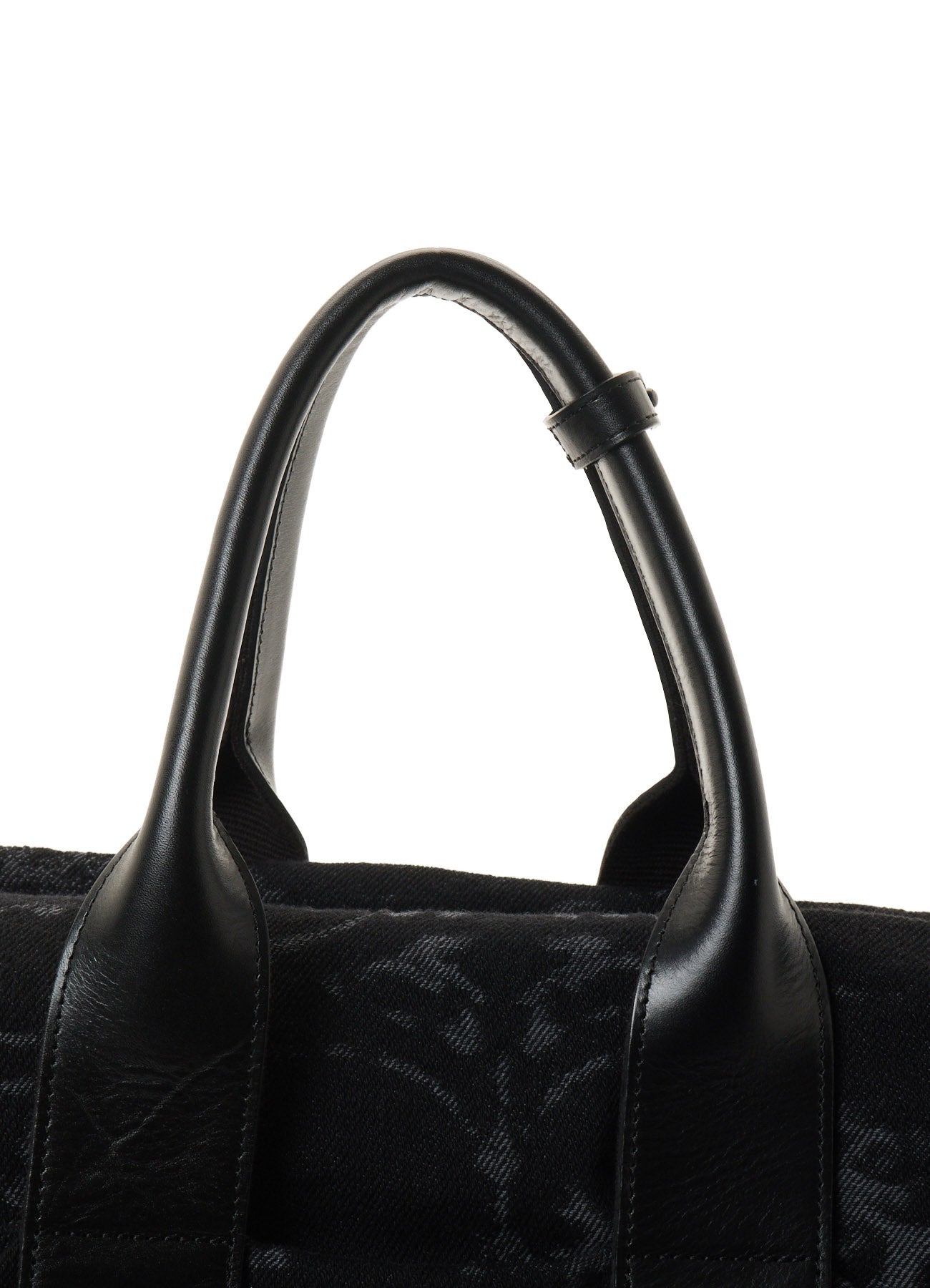 DENIM JACQUARD BOSTON BAG