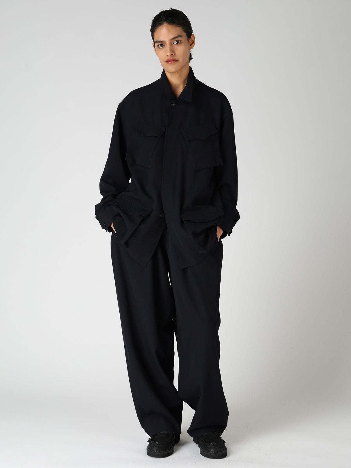 WOOL GABARDINE 4-POCKET JACKET
