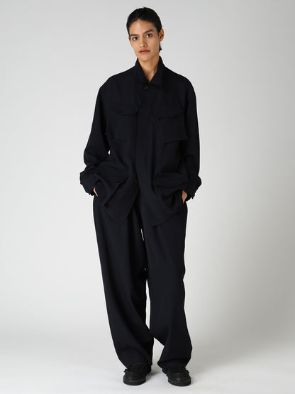 WOOL GABARDINE 4-POCKET JACKET