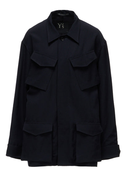 WOOL GABARDINE 4-POCKET JACKET