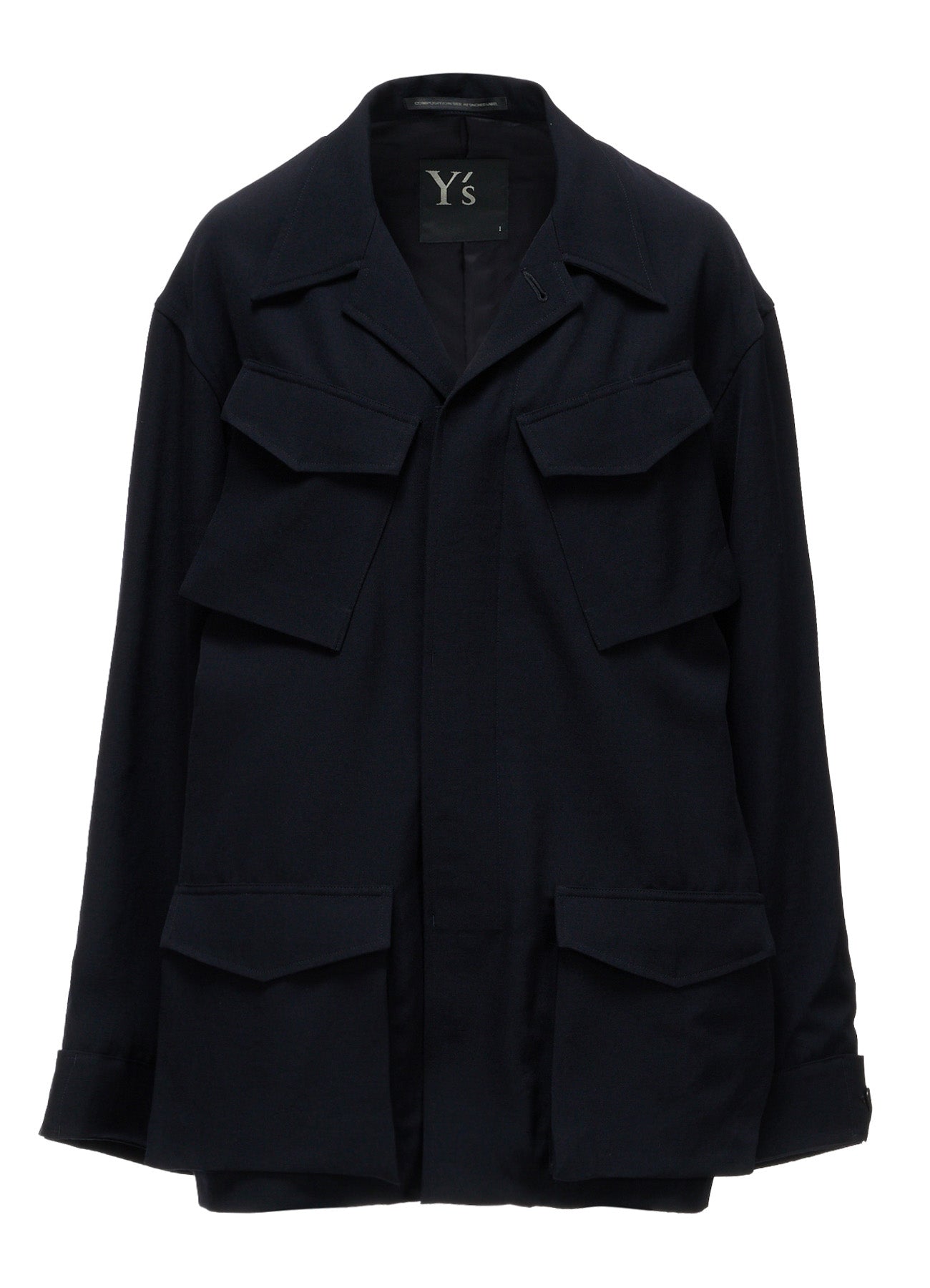 WOOL GABARDINE 4-POCKET JACKET