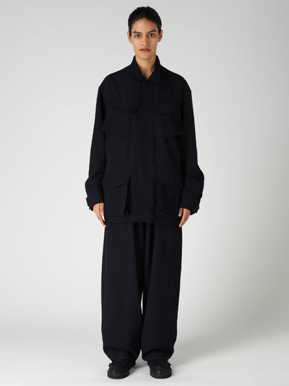 WOOL GABARDINE 4-POCKET JACKET