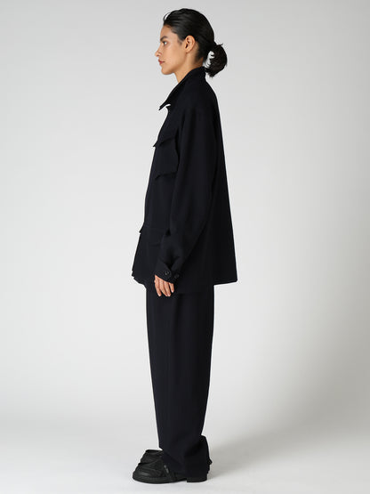 WOOL GABARDINE 4-POCKET JACKET