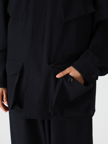 WOOL GABARDINE 4-POCKET JACKET