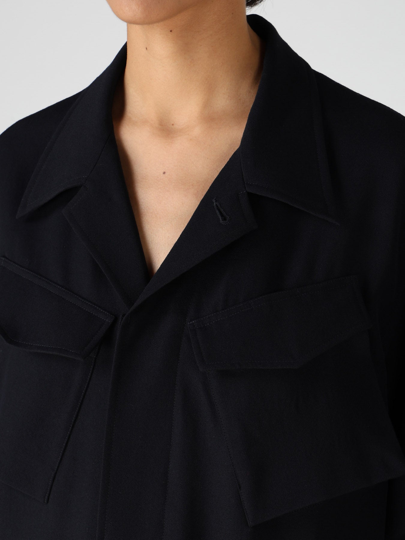 WOOL GABARDINE 4-POCKET JACKET