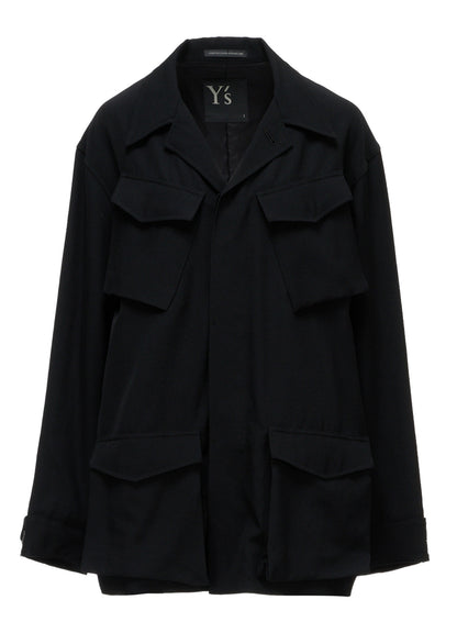 WOOL GABARDINE 4-POCKET JACKET