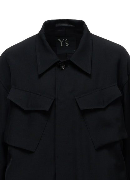 WOOL GABARDINE 4-POCKET JACKET