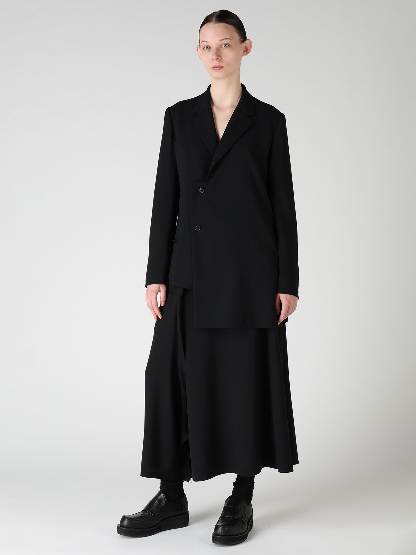 WOOL SERGE ASYMMETRIC JACKET – THE SHOP YOHJI YAMAMOTO