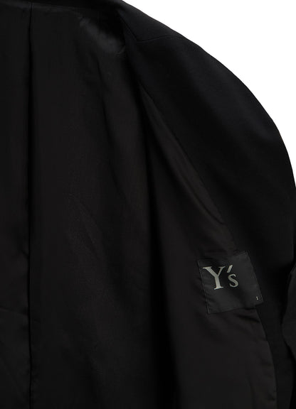 WOOL SERGE ASYMMETRIC JACKET
