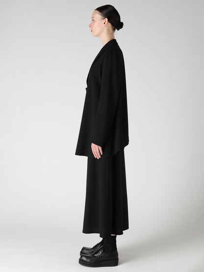 WOOL SERGE ASYMMETRIC JACKET