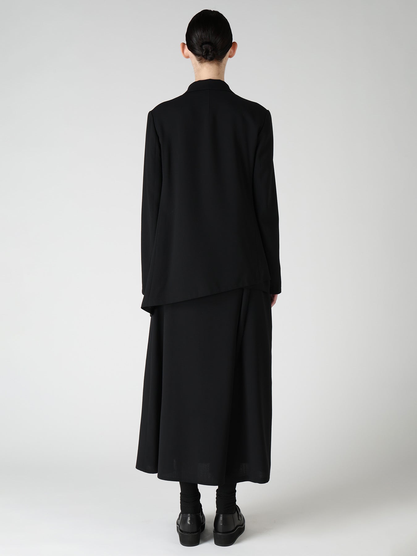 WOOL SERGE ASYMMETRIC JACKET