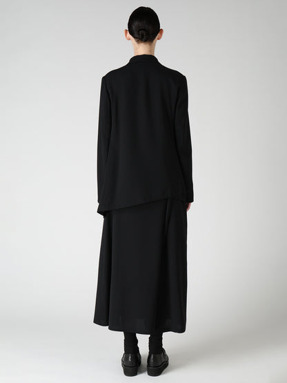 WOOL SERGE ASYMMETRIC JACKET
