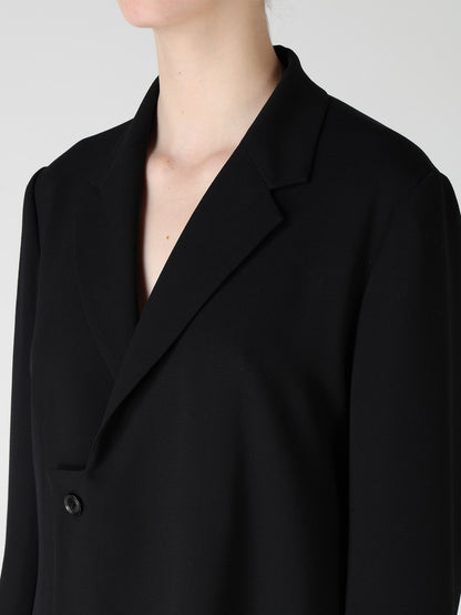 WOOL SERGE ASYMMETRIC JACKET