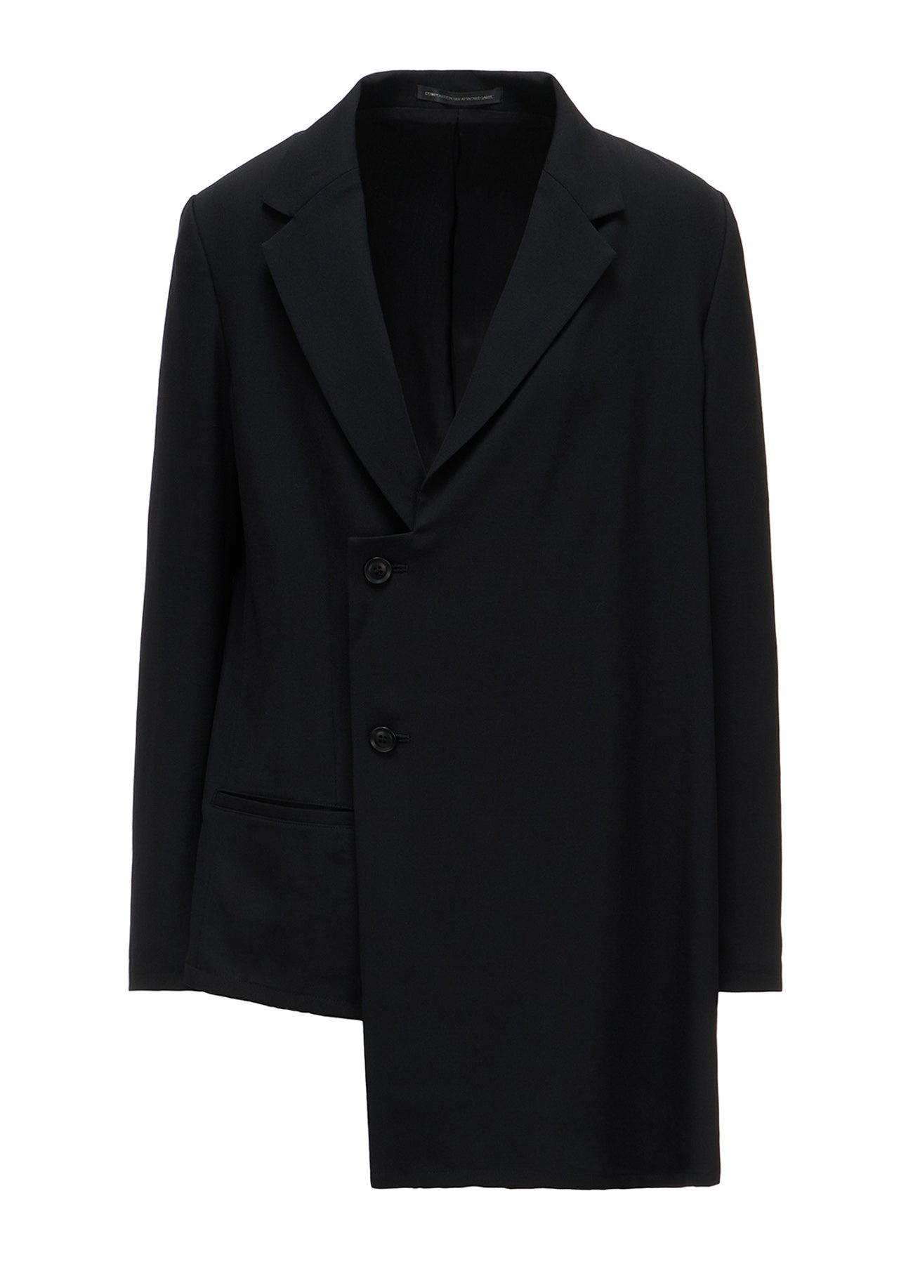 WOOL SERGE ASYMMETRIC JACKET