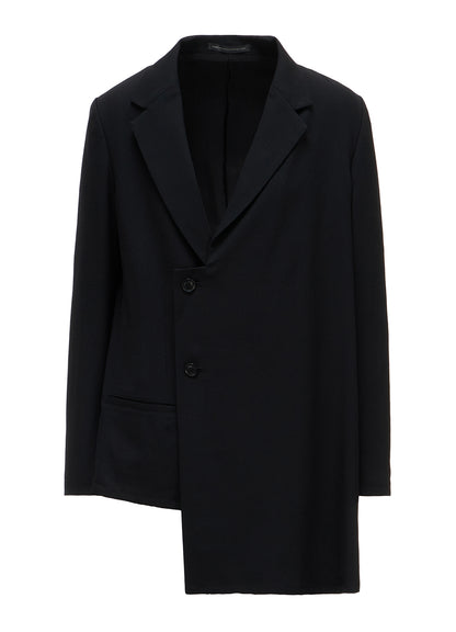 WOOL SERGE ASYMMETRIC JACKET