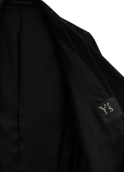 PINSTRIPE ASYMMETRIC JACKET