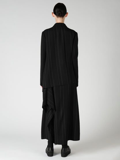 PINSTRIPE ASYMMETRIC JACKET