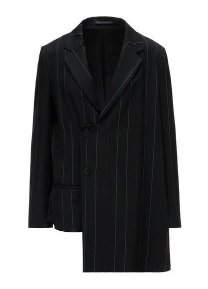 PINSTRIPE ASYMMETRIC JACKET