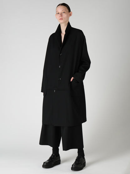 WOOL GABARDINE HORIZONTAL PANEL JACKET