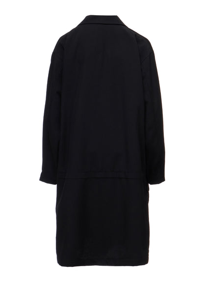 WOOL GABARDINE HORIZONTAL PANEL JACKET