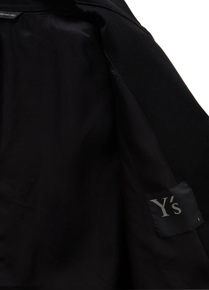 WOOL GABARDINE HORIZONTAL PANEL JACKET