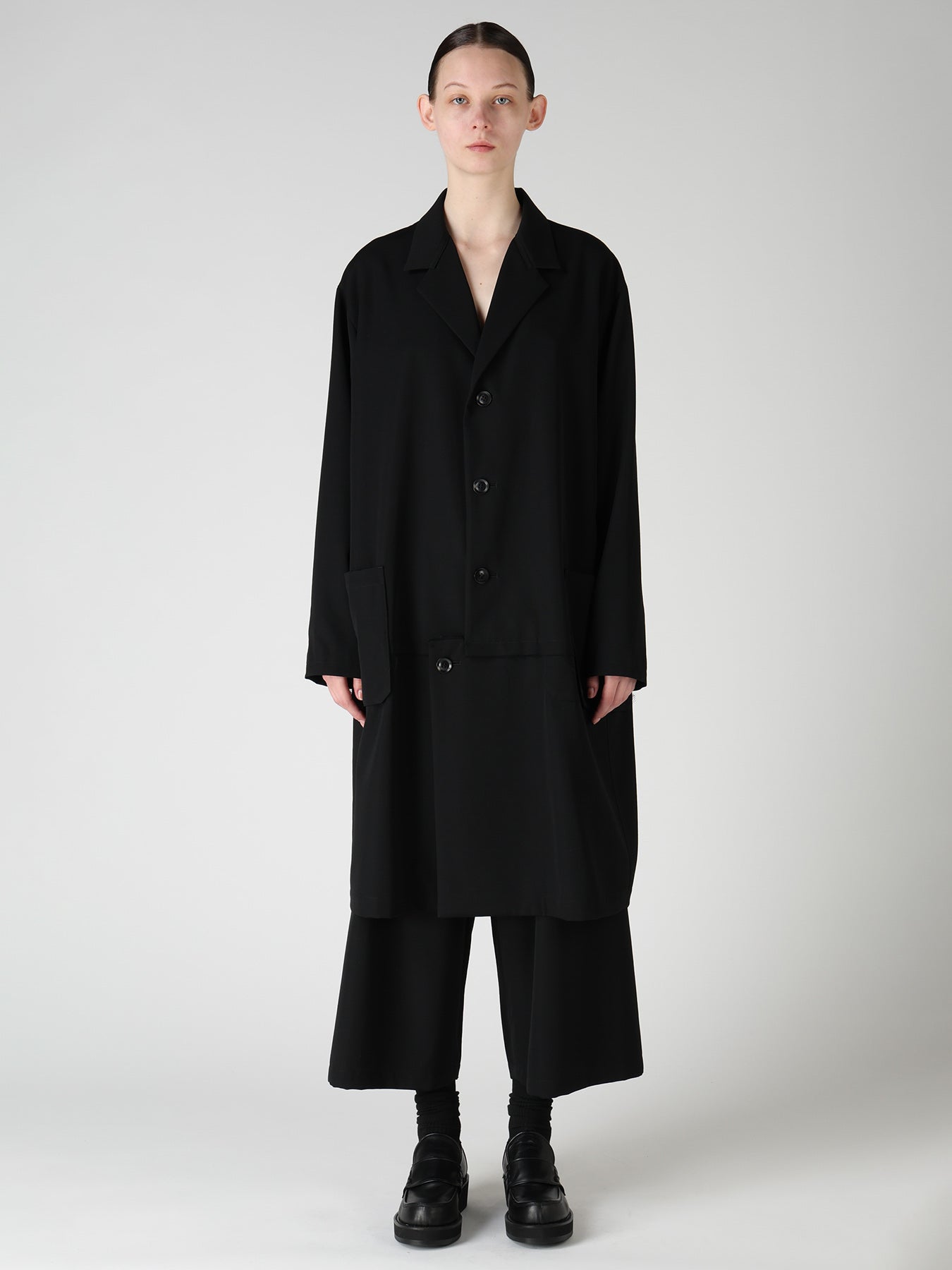 WOOL GABARDINE HORIZONTAL PANEL JACKET – THE SHOP YOHJI YAMAMOTO
