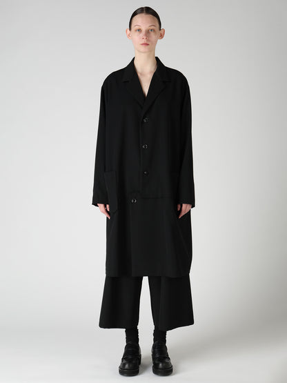 WOOL GABARDINE HORIZONTAL PANEL JACKET