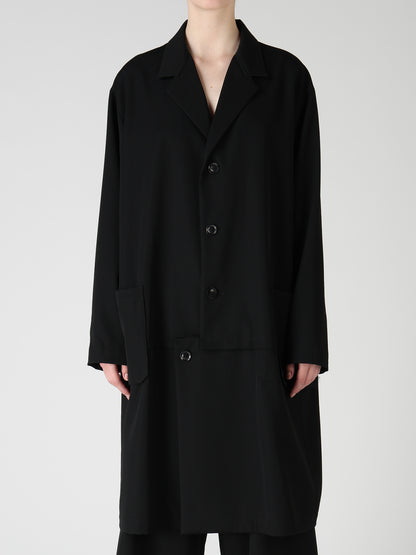 WOOL GABARDINE HORIZONTAL PANEL JACKET