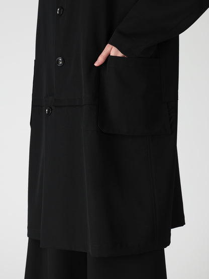 WOOL GABARDINE HORIZONTAL PANEL JACKET