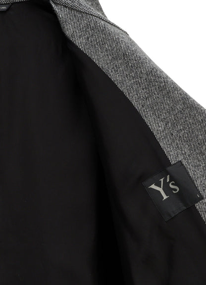 WOOL BLEND TWILL FLANNEL PANEL JACKET